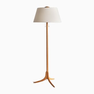 Swedish Modern 3-Legged Floor Lamp in Oak from Svensk Hemslöjd, 1950s