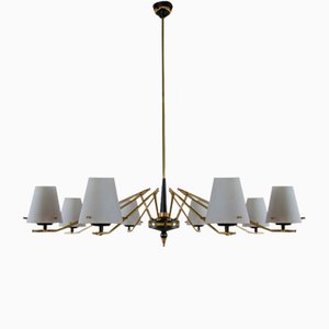 Mid-Century Italian 8-Light Chandelier attributed to Stilnovo, 1960s