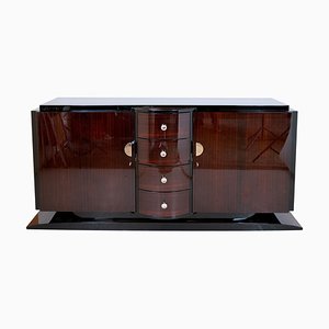 French 1930s Art Deco Two Doored Sideboard with Bulged Drawers