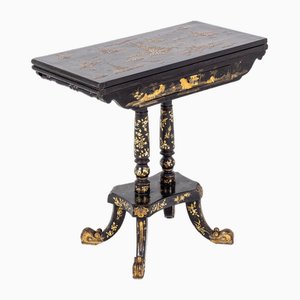 19th Century Chinese Export Lacquer Games Table
