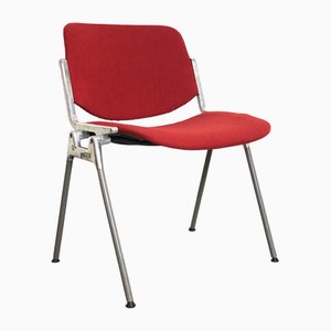 Silla de escritorio DSC 106 en rojo de Giancarlo Piretti Following para Anonima Castelli, Italia, 1965