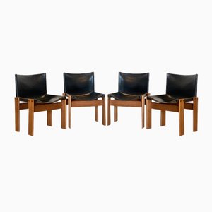 Monk Model Chairs by Tobia & Afra Scarpa for Molteni, 1970s, Set of 4