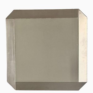 Specchio vintage in acciaio di Valenti, Italia, anni '70