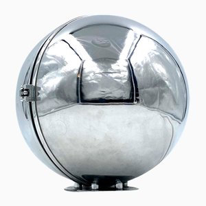 Space Age Chromed Spherical Table Lamp, Italy, 1970s