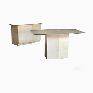 Tisch und Sideboard von Aldo Tura, Italien, 1960er, 2er Set