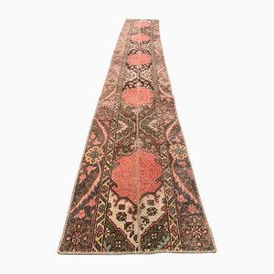 Tapis de Couloir Étroit Vintage en Laine Vieilli, Turquie