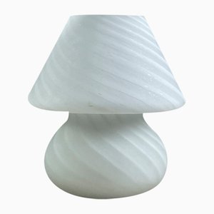 Lámpara en forma de hongo de cristal de Murano, años 70