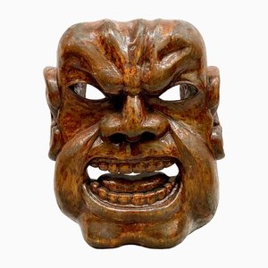 Máscara de madera tallada, siglo XX