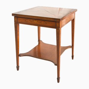 English Edwardian Handkerchief Game Table in Satinwood, 19th Century