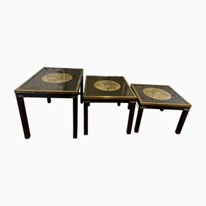 Vintage Nest of Tables Campaign Side Tables