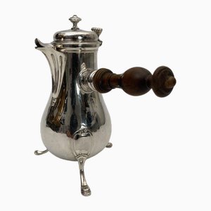 Dreibeiniger Schokoladenkrug aus Silber, 18. Jh.