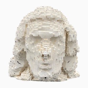 Pixelation of a Man's Face, 1970, Cellular Concrete