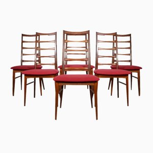 Lis Dining Chairs in Teak by Niels Koefoed for Hornslet Møbelfabrik, 1960, Set of 6