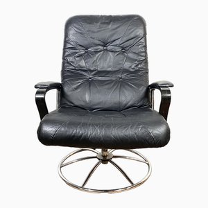 Chrome and Leather Armchair