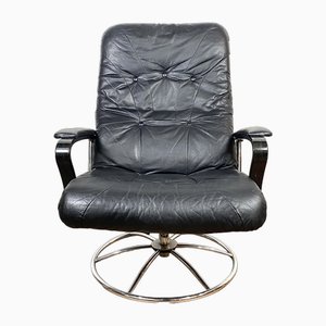 Sessel aus Chrom und Leder