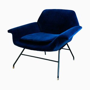 Blauer Vintage Sessel von Martin Eisler & Carlo Hauner, 1960