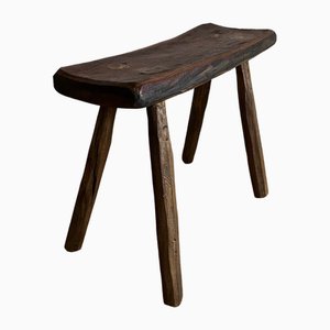 Tabouret Rustique en Bois, Hongrie, 1940s