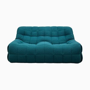 Sofá de dos plazas Kashima vintage en verde de M. Ducaroy para Ligne Roset