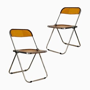 Mid-Century Italian Foldable Chairs by Giancarlo Piretti for Anonima Castelli, Set of 2
