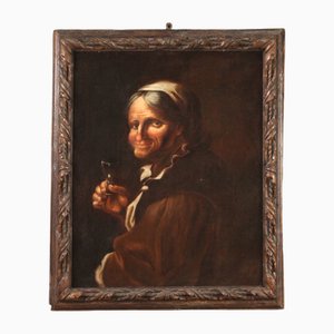 Artiste Lombard, Portrait, 17ème Siècle, Huile sur Toile, Encadrée