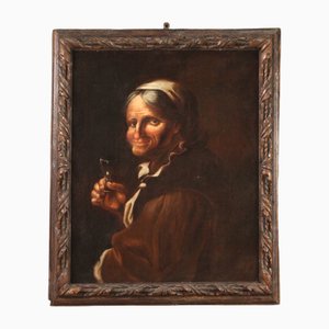 Lombardischer Künstler, Porträt, 17. Jh., Öl auf Leinwand, gerahmt