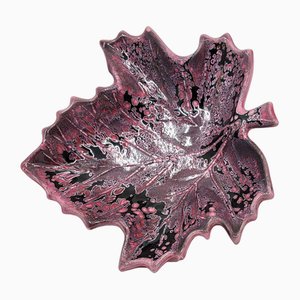 French Ceramic Leaf-Shaped Fruit Bowl from FPP Vallauris, 1960s