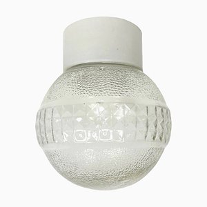Weiße Vintage Deckenlampe aus Porzellan, 1970er