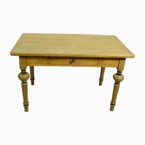Arts & Crafts Kitchen Table Country House Table in Softwood Natural, Germany, 1890s