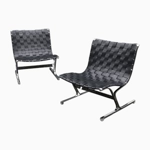 Set of PLR1 Luar Lounge Chairs by Ross Littell for ICF De Padova, Italy, 1960s