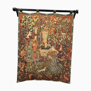 European Tapestry Kings in Garden with Fountain