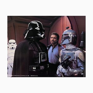 Carta originale vintage Star Wars The Empire Strikes Back Lobby con Darth Vader, Boba Fett e Lando Calrissian, 1980