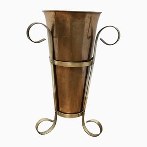 Arts and Crafts Copper and Brass Umbrella Stand