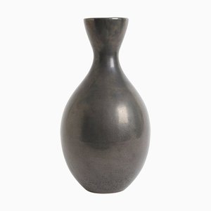Mid-Century Black Ceramic Vase, 1950s