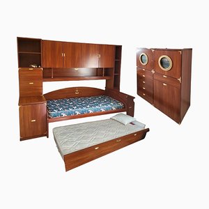 Vintage Nautical Room with Nest Bed, Wardrobe and Desktop, Set of 3