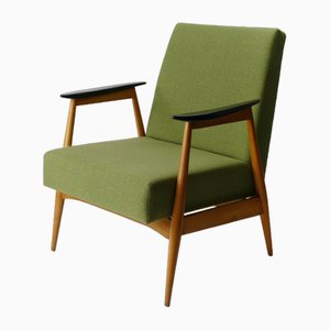 Fauteuil Vintage Vert en Hêtre, 1960s