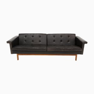 Scandinavian Leather Sofa by Karl Erik Ekselius for Joc, 1950