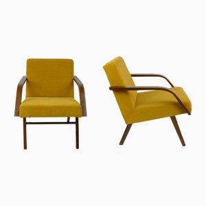 Mid-Century Yellow Armchairs, 1960s, Set of 2