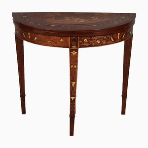 Antique Italian Consol Side Table with Hunting Motifs, 1820
