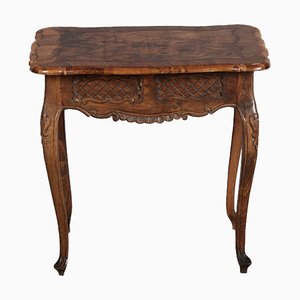 Small Antique Rococo Side Table in Walnut, 1800