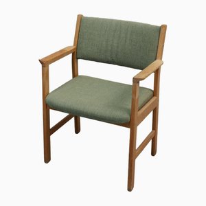 Silla vintage de tela verde de Edsbyverk, Sweden, años 60