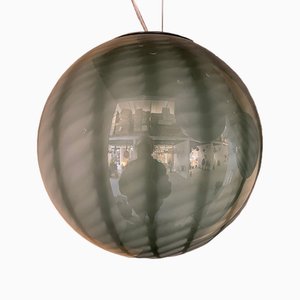 Suspension Spider Sphere en Verre de Murano Greenand Milky-White par Simoeng