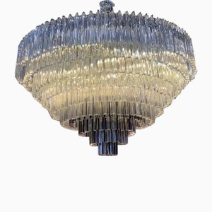 Lustre Triedro en Verre de Murano Transparent et Noir par Simoeng