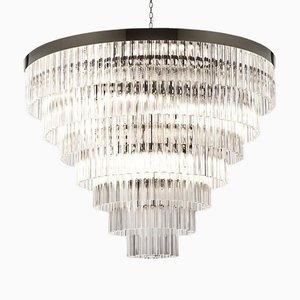 Lampadario Belt Triedro in vetro di Murano
