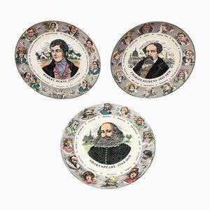 Charles Dickens, Shakespeare & Robert Burns Plates from Royal Doulton, Set of 3