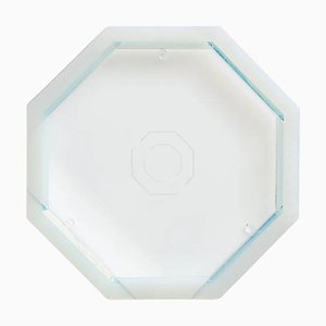 Achteckiges Tablett aus Kristallglas