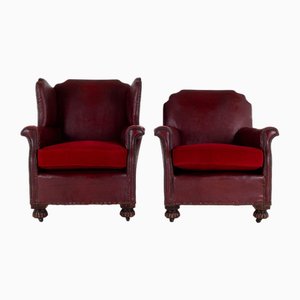 Edwardian Fireside Chairs, Set of 2