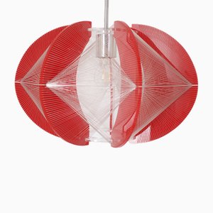 Red Acrylic Ceiling Lamp, 1970s