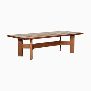 Large English Pine Refectory Table, Mid 20th Century