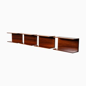 Rosewood Wall Shelves attributed to Walter Wirz for Wilhelm Renz, 1960s