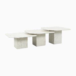 Tavolini da caffè in marmo, set di 3